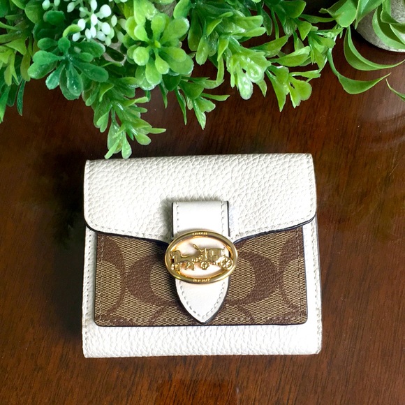 🛍HP🛍 Coach Women’s Wallet Beige Tan Brown Golden Chariot NWT Cash Card pockets - Picture 5 of 11